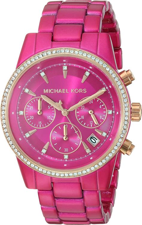 pink mk watch